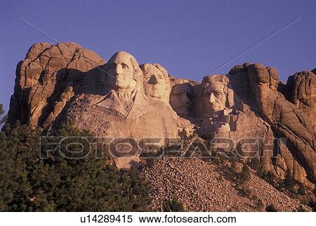 Mt. Rushmore, Mount Rushmore National Memorial, SD, South Dakota, Black Hills, View of Mount Rushmore Nat'l Memorial. View Large Photo Image Stock Photography - Mt. Rushmore, Mount Rushmore National Memorial, SD, South Dakota, Black Hills, View of Mount Rushmore Nat'l Memorial.. Fotosearch