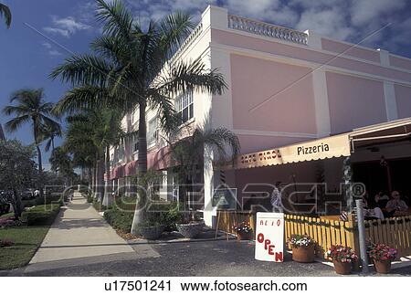 Naples, FL, Gulf of Mexico, Florida, Pizzeria restaurant and boutiques along Fifth Avenue in downtown Naples. View Large Photo Image Stock Image - Naples, FL, Gulf of Mexico, Florida, Pizzeria restaurant and boutiques along Fifth Avenue in downtown Naples.. Fotosearch