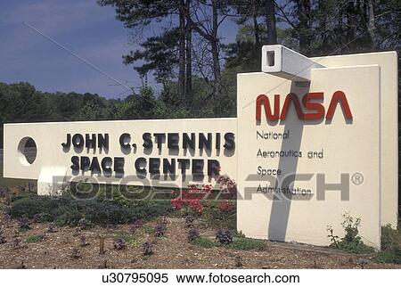 Stock Photography -  NASA, Bay St. Louis, MS, Mississippi, Entrance to John C. Stennis Space Center. Fotosearch