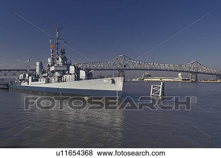 navy, Mississippi River, Baton Rouge, Louisiana, LA, USS Kidd, a World War II destroyer, at Louisiana Naval War Memorial on the Mississippi River in Baton Rouge. View Large Photo Image Stock Photo - navy, Mississippi River, Baton Rouge, Louisiana, LA, USS Kidd, a World War II destroyer, at Louisiana Naval War Memorial on the Mississippi River in Baton Rouge.. Fotosearch