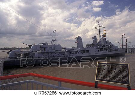 navy, Mississippi River, Baton Rouge, Louisiana, LA, USS Kidd, a World War II destroyer, at Louisiana Naval War Memorial on the Mississippi River in Baton Rouge. View Large Photo Image Stock Photograph - navy, Mississippi River, Baton Rouge, Louisiana, LA, USS Kidd, a World War II destroyer, at Louisiana Naval War Memorial on the Mississippi River in Baton Rouge.. Fotosearch