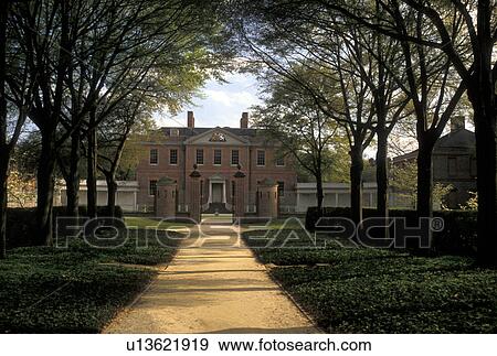 Stock Photo -  New Bern, North Carolina, NC, Tyron Palace Historic Sites and Gardens in New Bern.. Fotosearch