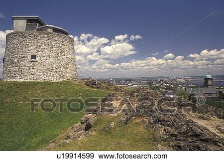 Stock Photo -  New Brunswick, Saint John, National Historic Site, NB, Canada, Carleton Martello Tower National Historic Site in St. John in New Brunswick.. Fotosearch
