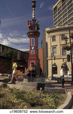 Stock Image -  New Brunswick, Saint John, NB, Canada, Statues in downtown St. John in New Brunswick.. Fotosearch