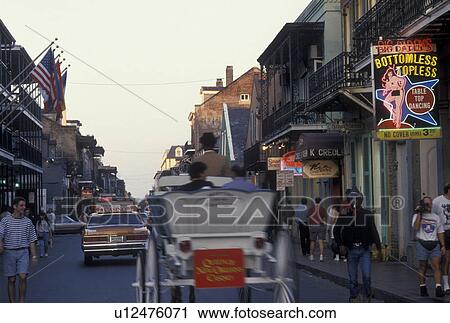 New Orleans, LA, horse-drawn carriage, French Quarter, Louisiana, Carriage ride along Bourbon Street in the French Quarter in New Orleans. View Large Photo Image Stock Image - New Orleans, LA, horse-drawn carriage, French Quarter, Louisiana, Carriage ride along Bourbon Street in the French Quarter in New Orleans. . Fotosearch