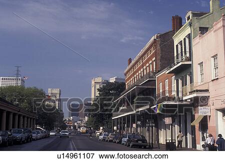 New Orleans, LA, Louisiana, Decatur Street in the French Quarter in downtown New Orleans. View Large Photo Image Stock Photo - New Orleans, LA, Louisiana, Decatur Street in the French Quarter in downtown New Orleans.. Fotosearch