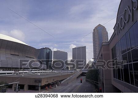 New Orleans, LA, Louisiana, Superdome and downtown skyline of New Orleans. View Large Photo Image Stock Photo - New Orleans, LA, Louisiana, Superdome and downtown skyline of New Orleans.. Fotosearch