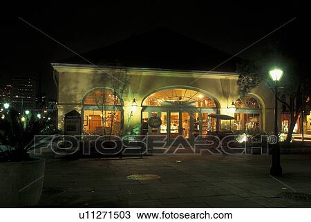 Stock Image -  New Orleans, LA, Louisiana, The French Market in the evening in downtown New Orleans.. Fotosearch
