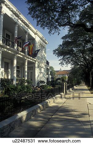 New Orleans, LA, mansion, Garden District, Louisiana, Van Benthuysen-Elms Mansion in the Garden District in New Orleans. View Large Photo Image Stock Image - New Orleans, LA, mansion, Garden District, Louisiana, Van Benthuysen-Elms Mansion in the Garden District in New Orleans. . Fotosearch