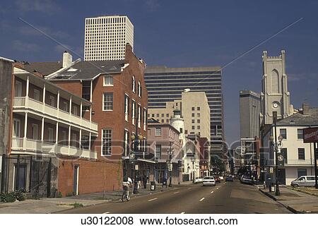 New Orleans, Louisiana, LA, Camp Street in downtown New Orleans. View Large Photo Image Stock Photo - New Orleans, Louisiana, LA, Camp Street in downtown New Orleans.. Fotosearch