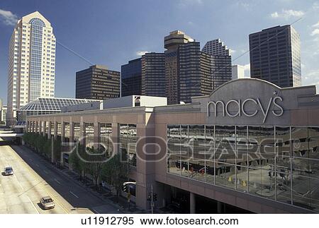 Stock Photography -  New Orleans, skyline, Louisiana, LA, Macy's Department Store and the downtown skyline of New Orleans.. Fotosearch