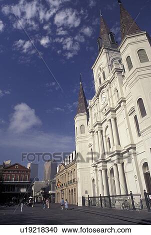 New Orleans, St. Louis Cathedral, LA, French Quarter, Louisiana, Saint Louis Cathedral at Jackson Square in New Orleans. View Large Photo Image Stock Image - New Orleans, St. Louis Cathedral, LA, French Quarter, Louisiana, Saint Louis Cathedral at Jackson Square in New Orleans. . Fotosearch