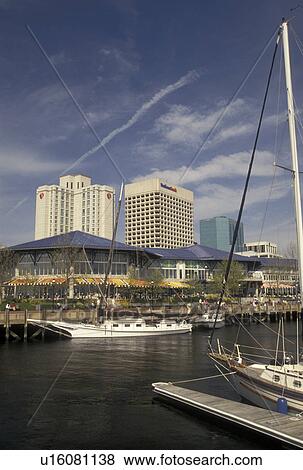Norfolk, VA, Virginia, Hampton Roads Area, The Waterside along the Elizabeth River in Norfolk in the spring. View Large Photo Image Stock Photo - Norfolk, VA, Virginia, Hampton Roads Area, The Waterside along the Elizabeth River in Norfolk in the spring.. Fotosearch
