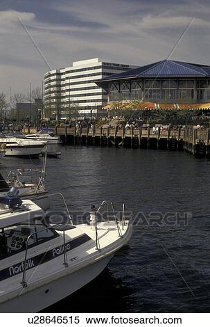 Norfolk, Virginia, Hampton Roads Area, VA, The Waterside along the Elizabeth River in Norfolk in the spring. View Large Photo Image Stock Photography - Norfolk, Virginia, Hampton Roads Area, VA, The Waterside along the Elizabeth River in Norfolk in the spring.. Fotosearch
