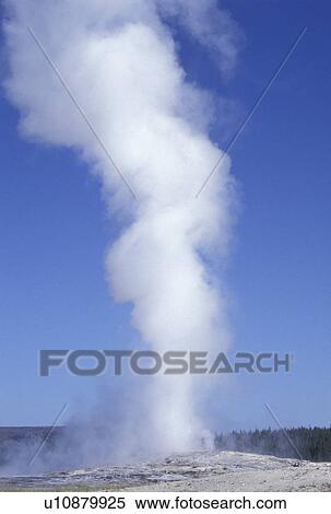 Old Faithful, Yellowstone National Park, WY, geyser, Wyoming, Old Faithful erupting in Yellowstone Nat'l Park in Wyoming. View Large Photo Image Stock Photography - Old Faithful, Yellowstone National Park, WY, geyser, Wyoming, Old Faithful erupting in Yellowstone Nat'l Park in Wyoming.. Fotosearch