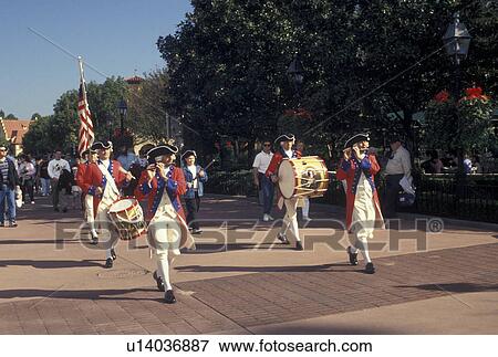 Orlando, FL, Disney World, World Showcase, Epcot, Lake Buena Vista, Florida, Colonial Fife & Drum march at the American Adventure presented at World Showcase at Epcot Center in Walt Disney World in Lake Buena Vista. View Large Photo Image Stock Photo - Orlando, FL, Disney World, World Showcase, Epcot, Lake Buena Vista, Florida, Colonial Fife & Drum march at the American Adventure presented at World Showcase at Epcot Center in Walt Disney World in Lake Buena Vista. . Fotosearch