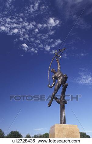 Stock Photograph -  Orlando, FL, Florida, Statue of the Rocket Thrower. Fotosearch