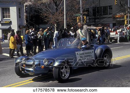 parade, St. Patrick's Day, Atlanta, GA, Georgia, Mayor Bill Campbell is Grand Marshall of the Saint Patrick's Day Parade in downtown Atlanta. View Large Photo Image Stock Photo - parade, St. Patrick's Day, Atlanta, GA, Georgia, Mayor Bill Campbell is Grand Marshall of the Saint Patrick's Day Parade in downtown Atlanta.. Fotosearch