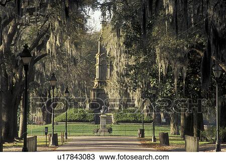 park, Savannah, GA, Georgia, Walking path in Forsyth Park in Savannah. View Large Photo Image Stock Image - park, Savannah, GA, Georgia, Walking path in Forsyth Park in Savannah. . Fotosearch