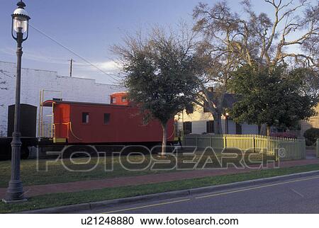 Pensacola, FL, Florida, Gulf of Mexico, Red caboose at Historic Pensacola Village. View Large Photo Image Stock Image - Pensacola, FL, Florida, Gulf of Mexico, Red caboose at Historic Pensacola Village.. Fotosearch