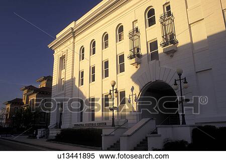Stock Photography -  Pensacola, FL, Florida, Gulf of Mexico, Pensacola Cultural Center. Fotosearch