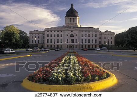 Pierre, State Capitol, SD, South Dakota, The grounds of the South Dakota State Capitol are adorned with flowers in the capital city of Pierre. View Large Photo Image Stock Photo - Pierre, State Capitol, SD, South Dakota, The grounds of the South Dakota State Capitol are adorned with flowers in the capital city of Pierre.. Fotosearch