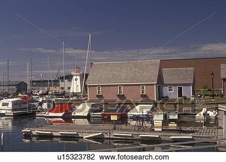 Stock Image -  Prince Edward Island, Charlottetown, P. E. I Canada, Marina on Charlottetown's Waterfront on Prince Edward Island.. Fotosearch