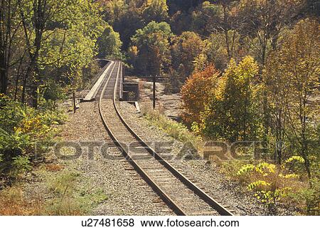 railroad, tracks, New River Gorge, WV, West Virginia, Railroad tracks over New River in autumn. View Large Photo Image Stock Photo - railroad, tracks, New River Gorge, WV, West Virginia, Railroad tracks over New River in autumn.. Fotosearch