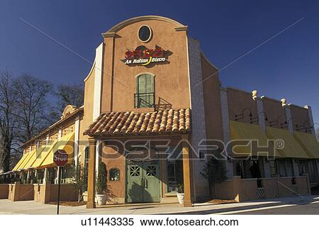 Stock Photography -  restaurant, Atlanta, GA, Georgia, SFUZZI's Italian Restaurant on Peachtree Street in Atlanta.. Fotosearch