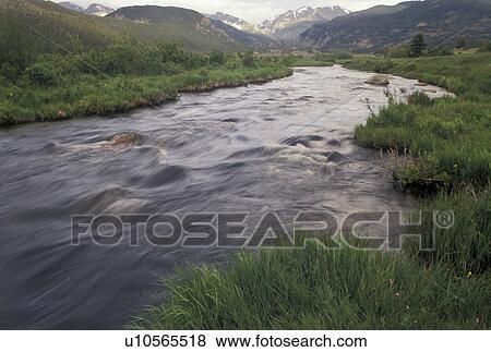 river, Rocky Mountain National Park, CO, Colorado, Rocky Mts River flowing through Morraine Park in Rocky Mountain National Park. View Large Photo Image Stock Photo - river, Rocky Mountain National Park, CO, Colorado, Rocky Mts River flowing through Morraine Park in Rocky Mountain National Park.. Fotosearch