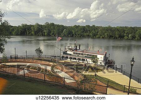 Riverboat Augusta Ga Georgia Princess Augusta Docked Along The Riverwalk On The Savannah River In The Spring In Augusta Stock Photography U Fotosearch