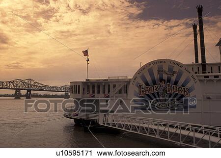 riverboat, casino, Natchez, Mississippi River, MS, Mississippi, Lady Luck Natchez Riverboat Casino on the Mississippi River in Natchez. View Large Photo Image Stock Image - riverboat, casino, Natchez, Mississippi River, MS, Mississippi, Lady Luck Natchez Riverboat Casino on the Mississippi River in Natchez. . Fotosearch