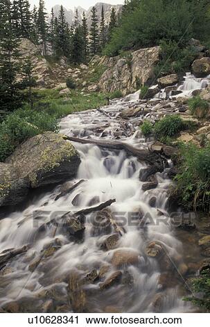 Rocky Mountain National Park, CO, Colorado, Rocky Mts Scenic waterfall in the Rocky Mountain Nat'l Park. View Large Photo Image Stock Image - Rocky Mountain National Park, CO, Colorado, Rocky Mts Scenic waterfall in the Rocky Mountain Nat'l Park.. Fotosearch