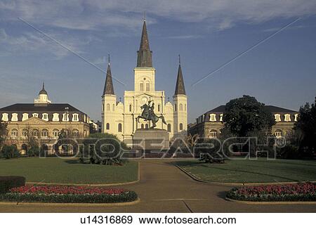 Saint Louis Cathedral, New Orleans, French Quarter, Louisiana, LA, St. Louis Cathedral in Jackson Square in the French Quarter of New Orleans. View Large Photo Image Stock Photo - Saint Louis Cathedral, New Orleans, French Quarter, Louisiana, LA, St. Louis Cathedral in Jackson Square in the French Quarter of New Orleans. . Fotosearch