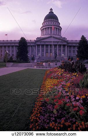 Salt Lake City, UT, State Capitol, State House, Utah, The State Capitol Building at sunset in Salt Lake City. View Large Photo Image Stock Photograph - Salt Lake City, UT, State Capitol, State House, Utah, The State Capitol Building at sunset in Salt Lake City. . Fotosearch