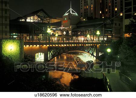 San Antonio, TX, The Riverwalk, Texas, River Center at Paseo Del Rio, The Riverwalk, in downtown San Antonio at night. View Large Photo Image Stock Photograph - San Antonio, TX, The Riverwalk, Texas, River Center at Paseo Del Rio, The Riverwalk, in downtown San Antonio at night. . Fotosearch