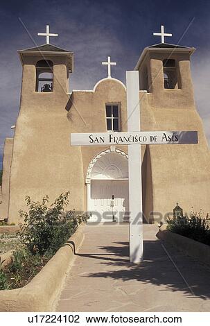 San Francisco De Asis, church, Taos, mission, NM, New Mexico, San Francisco De Asis a mission church that exemplifies Franciscan Old World architecture in Taos. View Large Photo Image Stock Image - San Francisco De Asis, church, Taos, mission, NM, New Mexico, San Francisco De Asis a mission church that exemplifies Franciscan Old World architecture in Taos.. Fotosearch