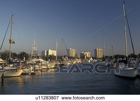 Sarasota, FL, Gulf of Mexico, marina, Florida, Boats docked at a marina in the harbor in Sarasota. View Large Photo Image Stock Photo - Sarasota, FL, Gulf of Mexico, marina, Florida, Boats docked at a marina in the harbor in Sarasota.. Fotosearch
