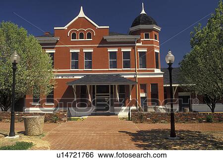Stock Photograph -  Selma, Alabama, AL, The Old brick Depot Museum in Selma in the spring.. Fotosearch
