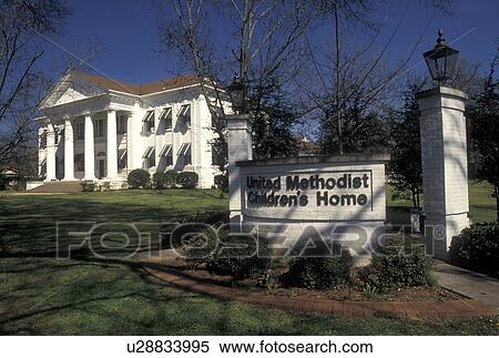 Stock Photography -  Selma, Alabama, AL, United Methodist Children's Home in Selma in the spring.. Fotosearch
