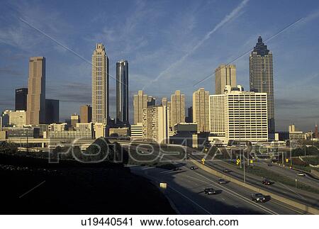 skyline, Atlanta, GA, Georgia, Skyline of downtown Atlanta and the Presidential Parkway. View Large Photo Image Stock Image - skyline, Atlanta, GA, Georgia, Skyline of downtown Atlanta and the Presidential Parkway.. Fotosearch