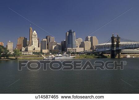 skyline, Cincinnati, OH, Ohio, Ohio River, Downtown skyline of Cincinnati along the Ohio River. View Large Photo Image Stock Photography - skyline, Cincinnati, OH, Ohio, Ohio River, Downtown skyline of Cincinnati along the Ohio River.. Fotosearch
