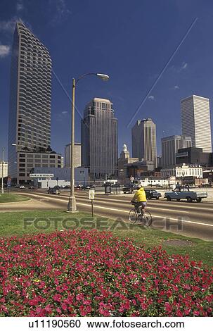 skyline, New Orleans, Louisiana, LA, Downtown skyline of New Orleans in the spring. View Large Photo Image Stock Image - skyline, New Orleans, Louisiana, LA, Downtown skyline of New Orleans in the spring.. Fotosearch