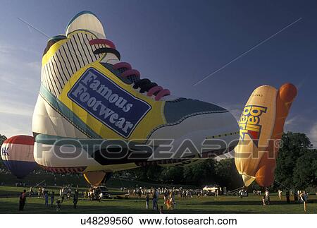 Sneaker, Atlanta, GA, Georgia, Hot air balloons, one shaped like a sneaker advertising Famous Footwear, the other shaped like a hot dog advertising Ball Park Franks at the Dogwood Festival at Piedmont Park in the spring in Atlanta. View Large Photo Image Stock Image - Sneaker, Atlanta, GA, Georgia, Hot air balloons, one shaped like a sneaker advertising Famous Footwear, the other shaped like a hot dog advertising Ball Park Franks at the Dogwood Festival at Piedmont Park in the spring in Atlanta.. Fotosearch