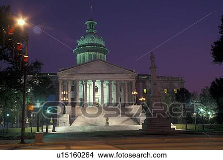 South Carolina, State House, Columbia, State Capitol, SC, The State House in the evening in the capital city of Columbia. View Large Photo Image Picture - South Carolina, State House, Columbia, State Capitol, SC, The State House in the evening in the capital city of Columbia.. Fotosearch