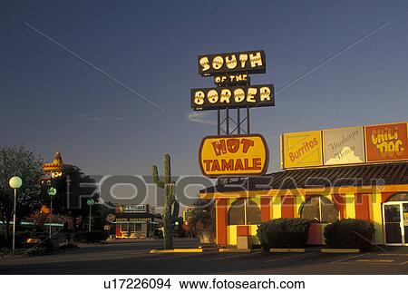 South of the Border, SC, South Carolina, NC, Mexican Restaurant at the South of the Border off of I-95 on the South Carolina and North Carolina border. View Large Photo Image Picture - South of the Border, SC, South Carolina, NC, Mexican Restaurant at the South of the Border off of I-95 on the South Carolina and North Carolina border.. Fotosearch