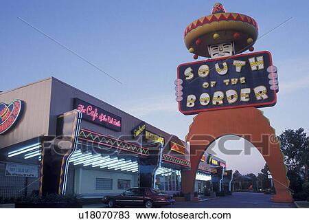 Stock Image -  South of the Border, SC, South Carolina, NC, Statue of Pedro at the South of the Border off of I-95 the South Carolina and North Carolina border.. Fotosearch