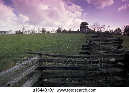 split rail fence, Pioneer Cabin, VA, Virginia, Blue Ridge, A split rail fence leads up to Pioneer Cabin on Groundhog Mountain along the Blue Ridge Parkway in autumn in Virginia. View Large Photo Image Stock Photo - split rail fence, Pioneer Cabin, VA, Virginia, Blue Ridge, A split rail fence leads up to Pioneer Cabin on Groundhog Mountain along the Blue Ridge Parkway in autumn in Virginia.. Fotosearch