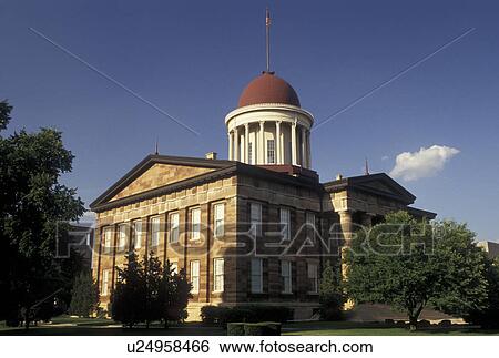 Stock Photograph -  Springfield, IL, Illinois, The Old State Capitol Building in the capital city of Springfield.. Fotosearch