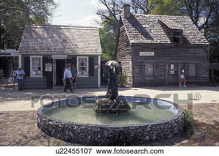 Stock Photo -  St. Augustine, FL, Florida, Oldest Wooden Schoolhouse in The Old City in Saint Augustine.. Fotosearch